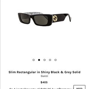 Slim Rectangle Gucci Sunglasses